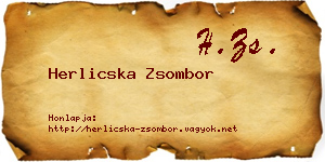 Herlicska Zsombor névjegykártya